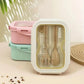 1Pc Portable Microwavable Lunch Box Eco-Friendly Wheat Straw Bento Box Kitchen Food Container Lunch Box Home Accessories