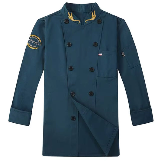 Chef Jacket Men Women Short Sleeve Cook Shirts Coat Embroidery Restaurant Hotel Bakery Waiter Uniform