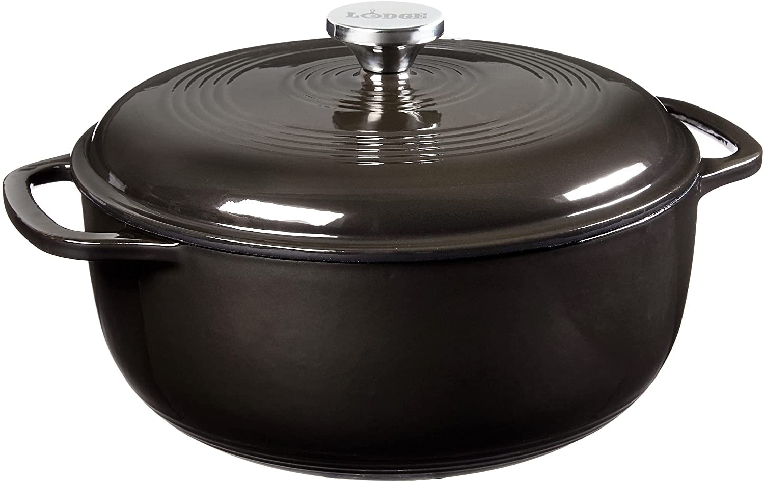 6 Quart Enameled Cast Iron Dutch Oven with Lid – Dual Handles – Oven Safe up to 500° F or on Stovetop - Use to Marinate, Cook, Bake, Refrigerate and Serve – Blue