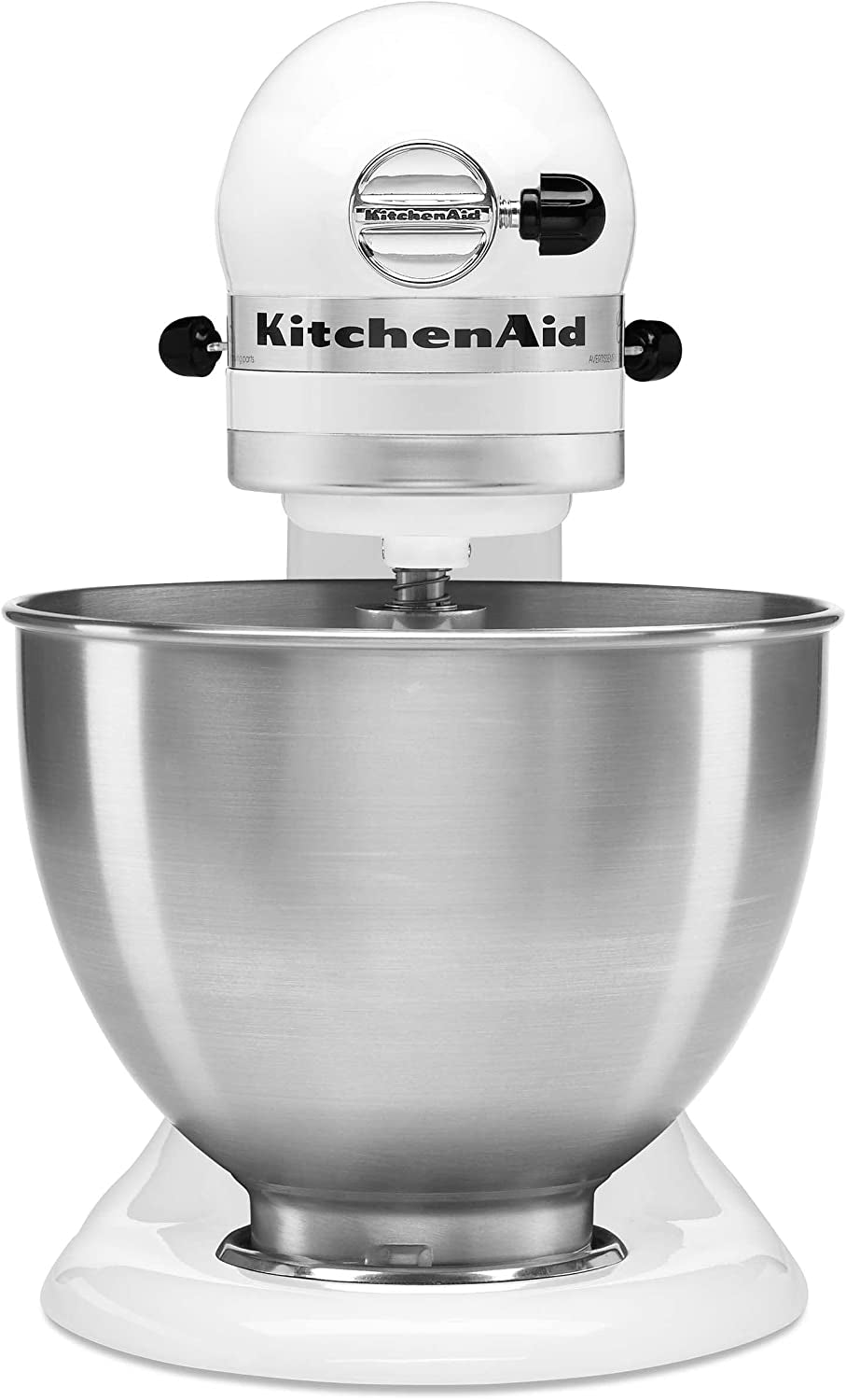 Classic Series 4.5 Quart Tilt-Head Stand Mixer K45SS, White & 5 Cup Food Chopper - KFC0516, Contour Silver