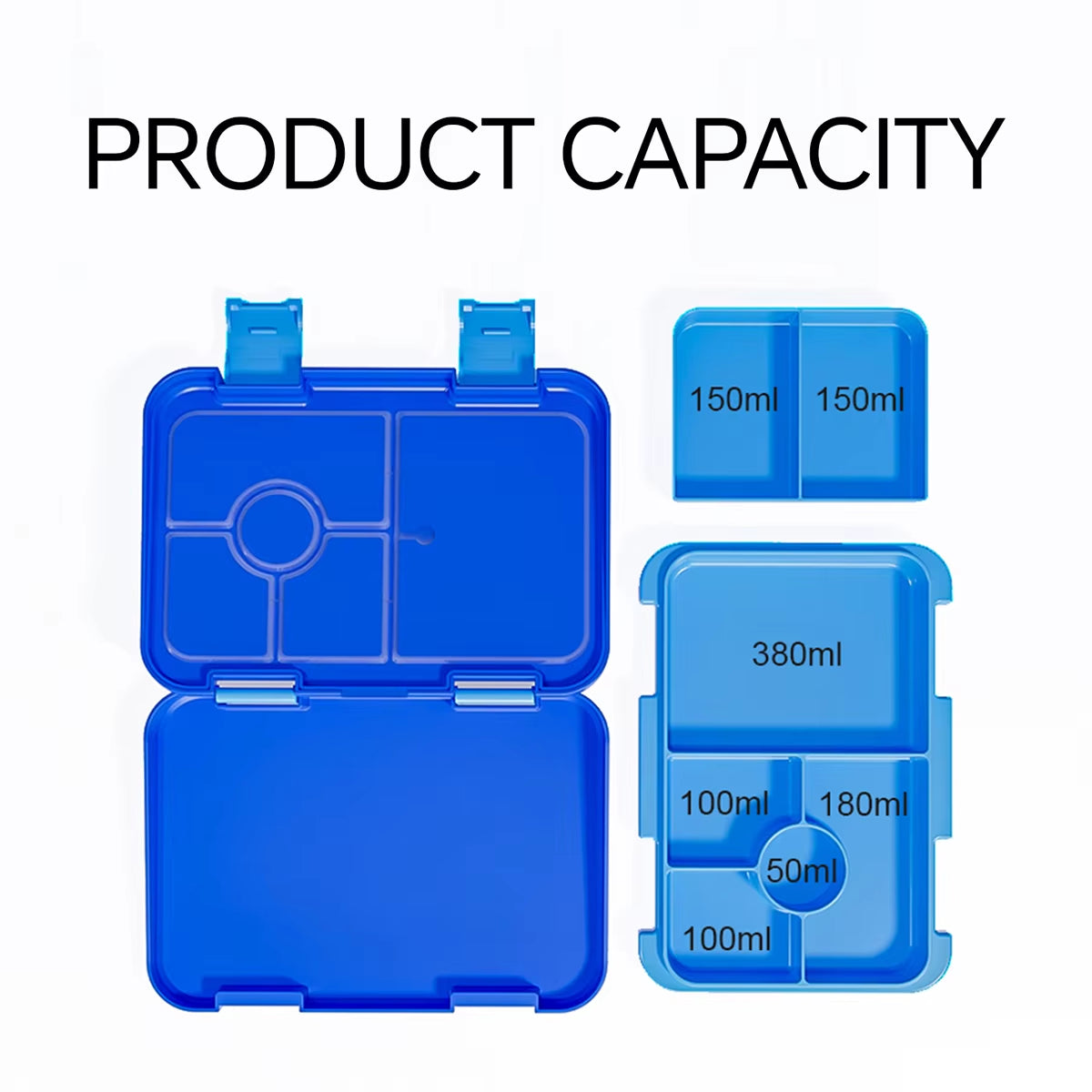 1100Ml Lunch Box Microwavable Bento Box Tritan Interlayer Leakproof Storage Box Hermetic Containers Students Adults School