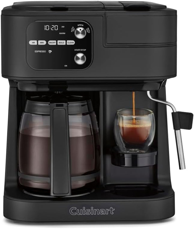 Coffeemaker, Coffee Center Barista Bar 4-In-1 Coffee Machine, Single-Serve Coffee, Espresso & Nespresso Capsule Compatible, 12-Cup Carafe, Black, SS-4N1