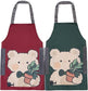 2 Pack Kitchen Apron with Hand Wipe,Water-Drop Resistant with 2 Pockets Cooking Bib Aprons for Women Men Chef