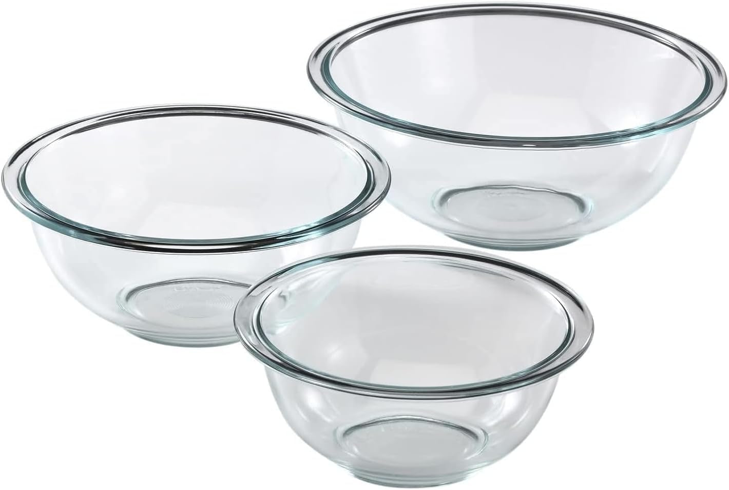 Glass, 3-Piece, 3 PC Mixing Bowl Set