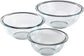 Glass, 3-Piece, 3 PC Mixing Bowl Set