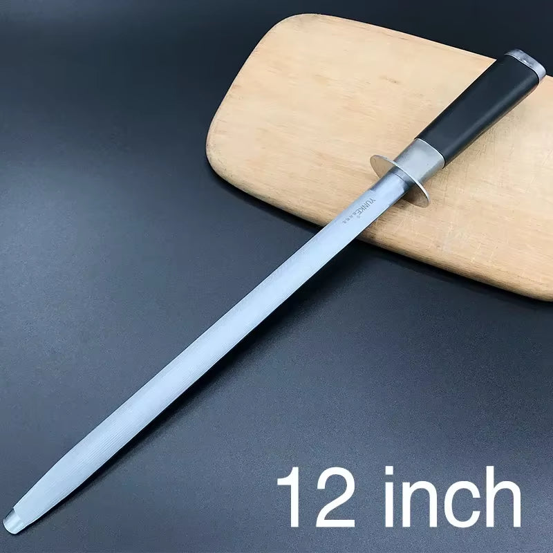 Diamond Sharpening Rod Tungsten Steel Carbon Steel Kitchen Gadgets Slaughterhouse Butcher Ceramic Household Knife Sharpener