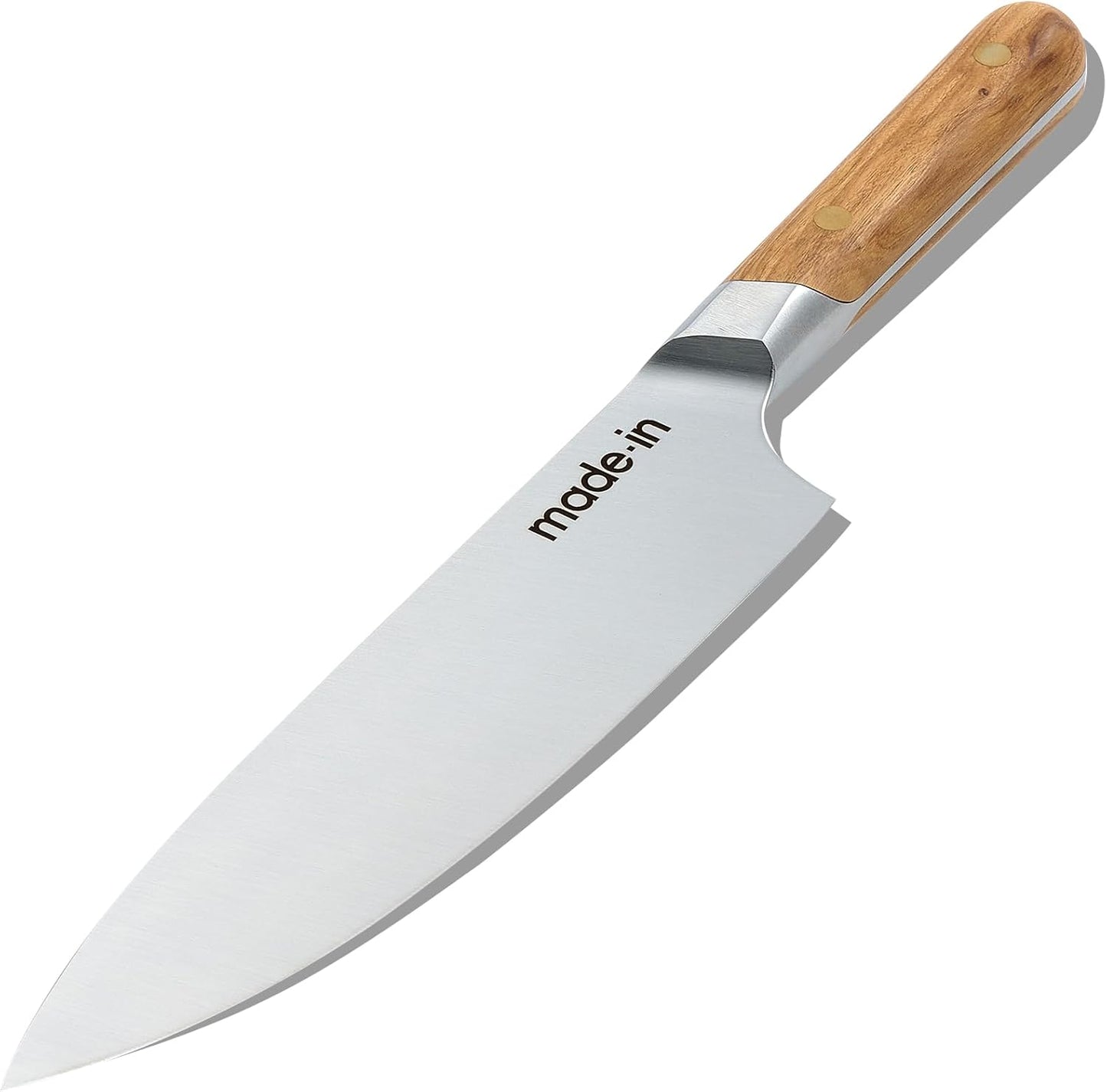 Cookware - 8" Chef Knife - Crafted in France - Full Tang with Olive Wood Handle