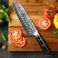 7" Japanese Style Santoku Knife Damascus Steel Professional Chef Knife Slicing Meat Cleaver Beef Kitchen Cooking Tools