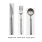 Retro Scrub 304 Stainless Steel Flatware Kitchen Cutlery Set Steak Knife Fork Spoon Set Dessert Fork Vintage Restaurant Cutlery