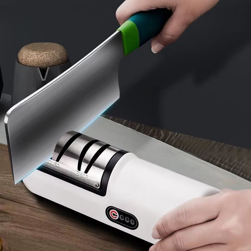 Kitchen Electric Knife Sharpener Multifunctional Automatic Professional 4 Gears Electric Knife Sharpener Kitchen Accessories