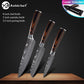 Professional Kitchen Knives Stainless Steel 7CR17 440C Laser Damascus Japanese Santoku Cleaver Slicing Utility Chef Knife Set