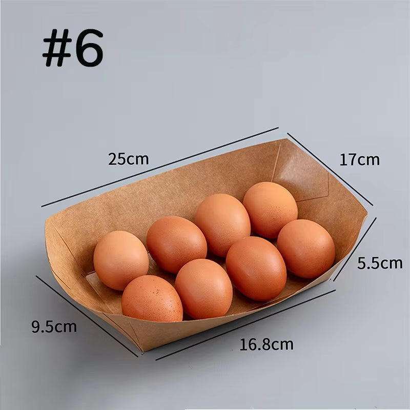 100Pcs/Lot Take Out Containers Kraft Lunch Meal Food Boxes Disposable Storage to Go Packaging Grease Resistant for Restaurant