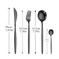 Tableware Black Silverware Cutlery Set 304 Stainless Steel Luxury Dinner Drop Ship Dinnerware Home Fork Spoon Knife Kitchen