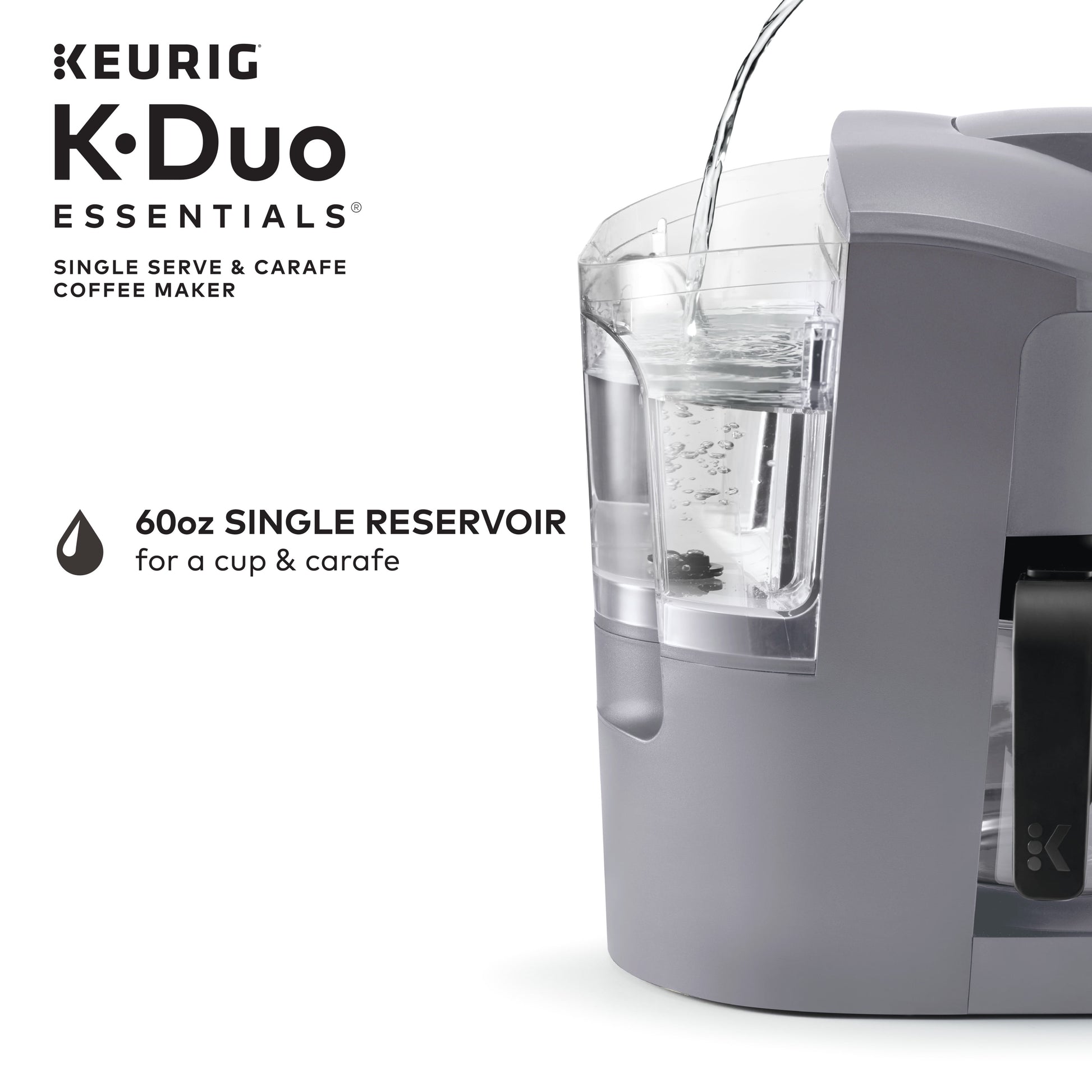 K-Duo Essentials Moonlight Gray Single-Serve K-Cup Coffee Maker