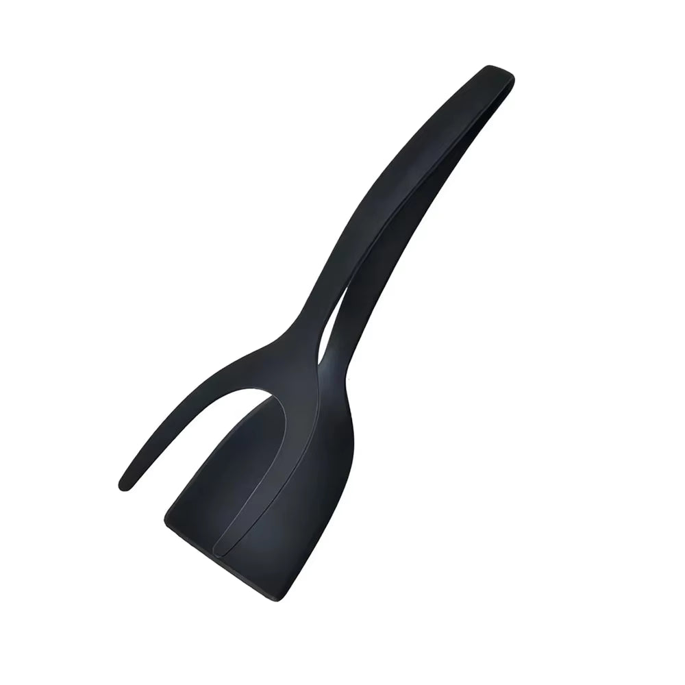 New 2 in 1 Grip Flip Spatula Tongs Egg Flipper Spatula Nylon Non Stick Coating Pancake Fish French Toast Omelet Making Tool2