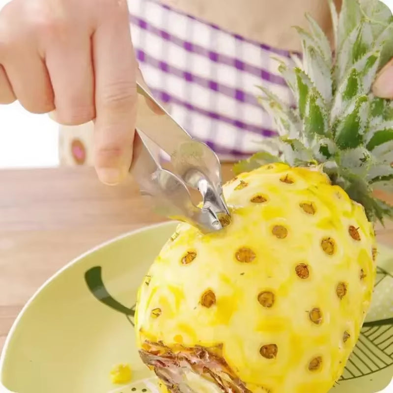 1Pc Pineapple Eye Peeler Stainless Steel Cutter Practical Seed Remover Clip Home Kitchen Gadgets Home Cocina Cookware