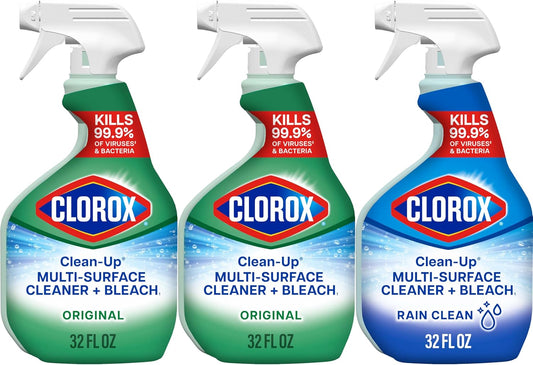 Clean-Up Cleaner + Bleach1 Value Pack, Household Essentials, 32 Fl Oz Each, Pack of 3