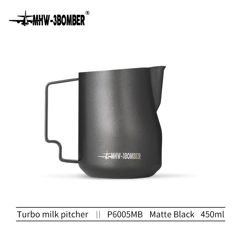 350Ml 450Ml Turbo Milk Frothing Pitcher Steaming Pitchers Professional Milk Foam Jug Home Barista Kitchen Accessorie