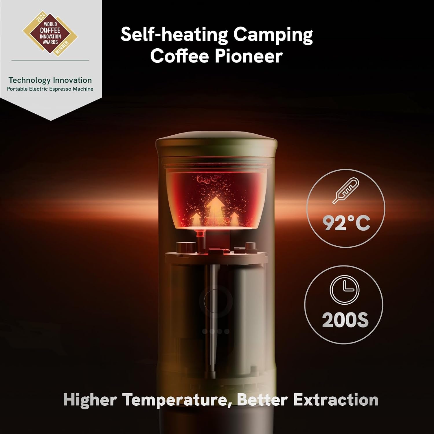 Nano Portable Electric Espresso Machine, Travel Coffee Maker for Camping, Car Coffee Maker Self-Heating with USB-C, with Ground Coffee & NS Capsule for RV, Hiking, Office