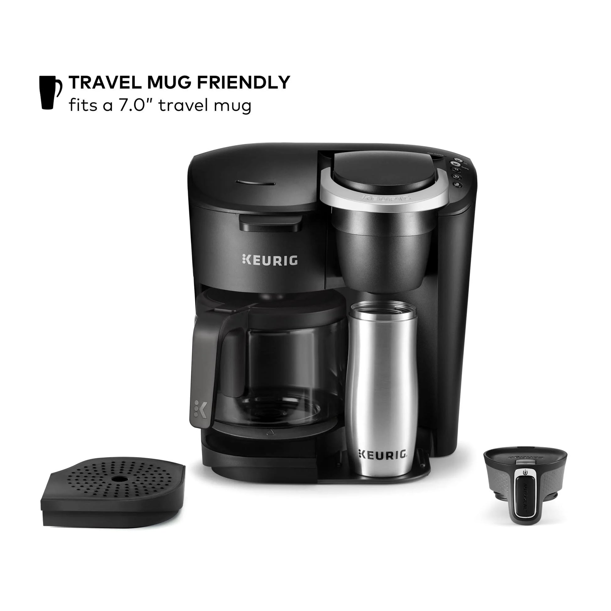 K-Duo Essentials Black Single-Serve K-Cup Pod Coffee Maker