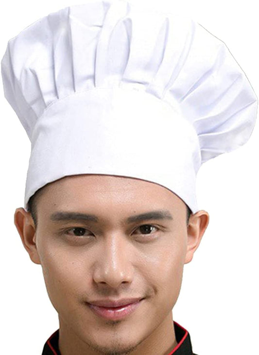 Chef Hat Adult Adjustable Elastic Baker Kitchen Cooking Chef Cap for Adult/Kids