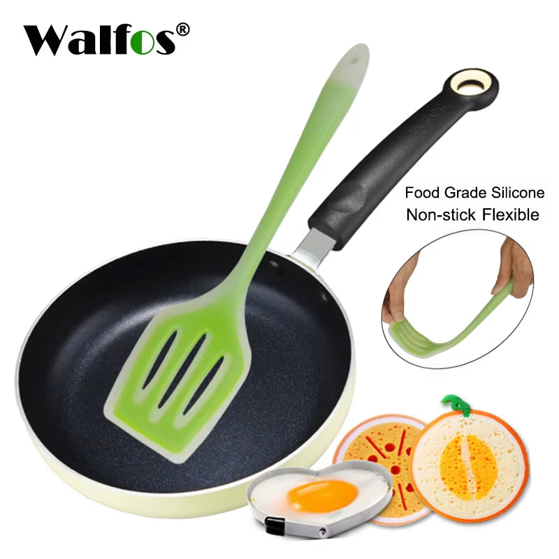 Nonstick Silicone Slotted Turners Pot Shovel Cooking Spatula Fried Shovel Flexible Silicone Frying Pan Turner Spatula