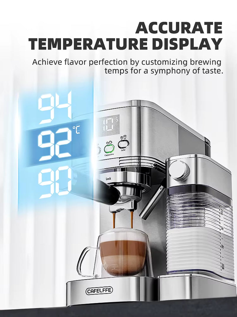 3In1 Automatic Coffee Machine Cafeteria Cappuccino Latte Espresso Maker Fully Automatic Milk Froth Stainless Steels