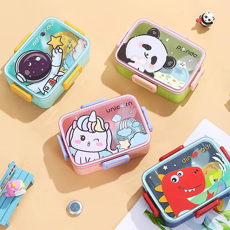 Cute Lunch Box for Kids Girls Boys with Compartments Bento Lunch Box School Child Leakproof Children'S Food Snack Boxes New 2024