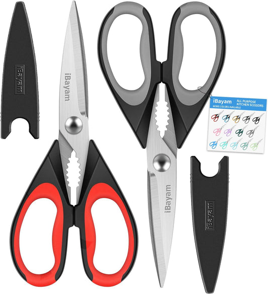 Kitchen Scissors All Purpose Heavy Duty, Kitchen Cooking Utensils Set, Cooking Gadgets Meat Poultry Shear Dishwasher Safe Food Cooking Scissors Stainless Steel Utility Scissors, Kitchen Gifts