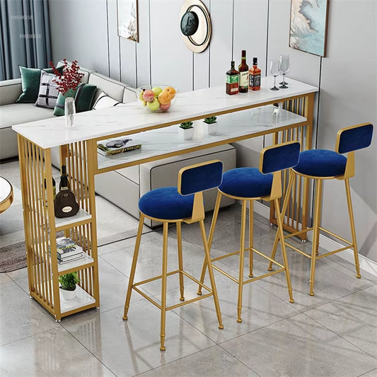 Modern Bar Tables Living Room Partition Balcony Long Table Bar Coffee High Table Light Luxury Bar Table and Chair Bar Furniture