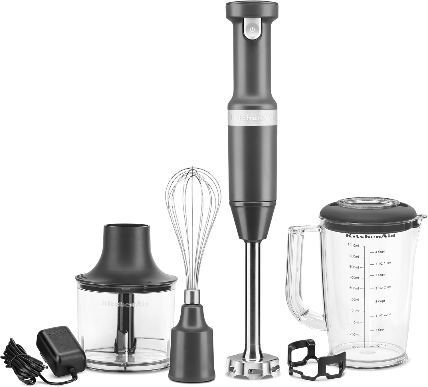 Cordless Variable Speed Hand Blender - KHBBV53, Blue Velvet & 3.5 Cup Food Chopper - KFC3516, Blue Velvet