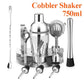 Stainless Steel Cocktail Shaker Set Mixer Bartender Kit Cobbler Boston Shaker Bars Set Tools Jigger Mixer Muddler Pourer Spoon