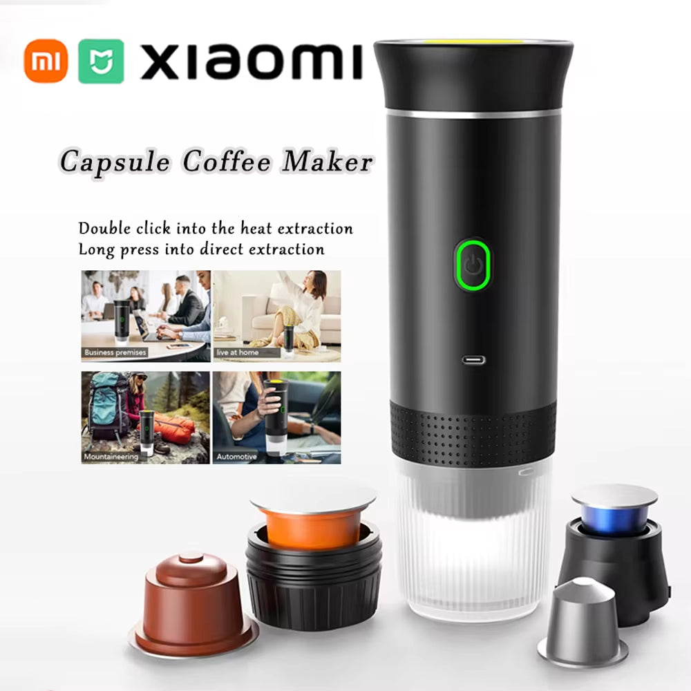 MIJIA Wireless Electric Portable Espresso Coffee Machine 3 in 1 for Car&Home Camping Espresso Coffee Maker Capsule Powder