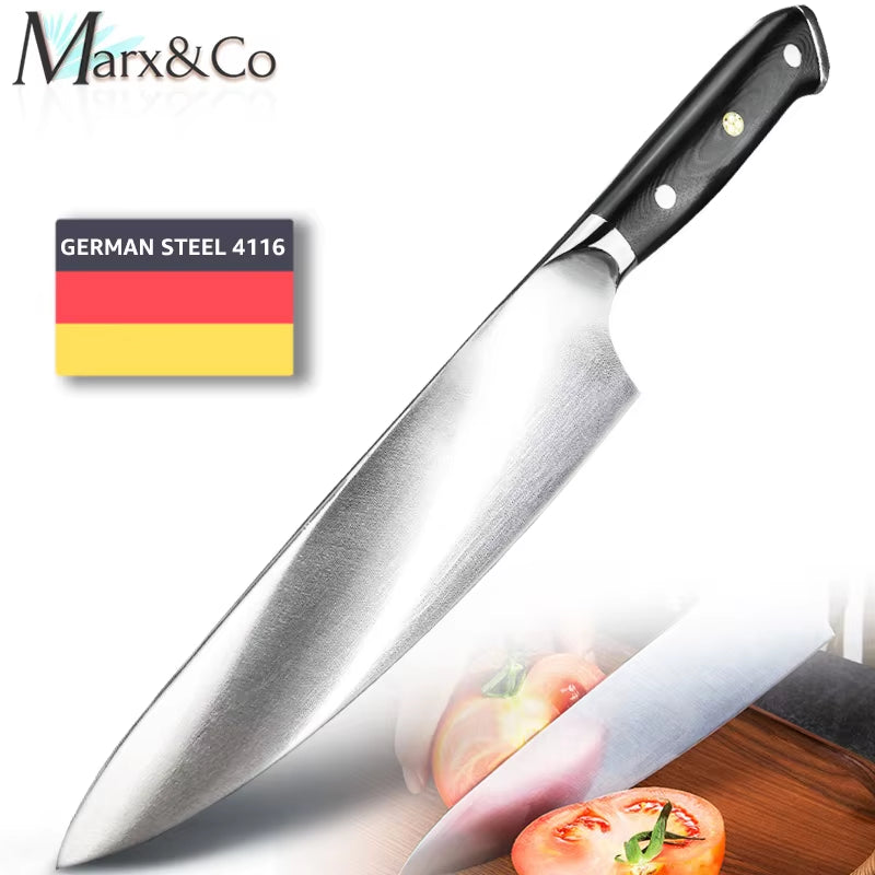 Kitchen Knife 8 Inch Professional Chef Knife High Carbon 4116 German Stainless Steel Santoko Cleaver Meat Knife Cook Accessories