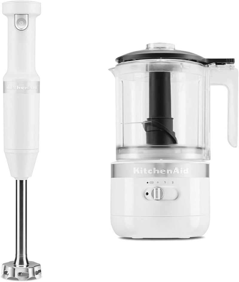 Cordless Variable Speed Hand Blender - KHBBV53, Blue Velvet & 3.5 Cup Food Chopper - KFC3516, Blue Velvet