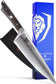 Chef Knife - 8 Inch Blade - Gladiator Series - ABS Faux Wood Handle - Forged High Carbon German Steel - Razor Sharp Kitchen Knife - Professional Full Tang Knives - Sheath - NSF Certified