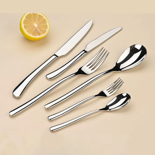 304 Stainless Steel Thickened Tableware Restaurant Steakhouse Western Grade Hotel Knife Fork and Spoon Set