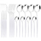 16Pcs Tableware Dinnerware Set Black Gold Cutlery Set Stainless Steel Fork Knife Teaspoon Dinner Silverware Kitchen Flatware Set