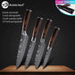 Professional Kitchen Knives Stainless Steel 7CR17 440C Laser Damascus Japanese Santoku Cleaver Slicing Utility Chef Knife Set