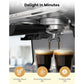 20 Bar Semi Automatic Espresso Machine with Grinder and Milk Frother Wand