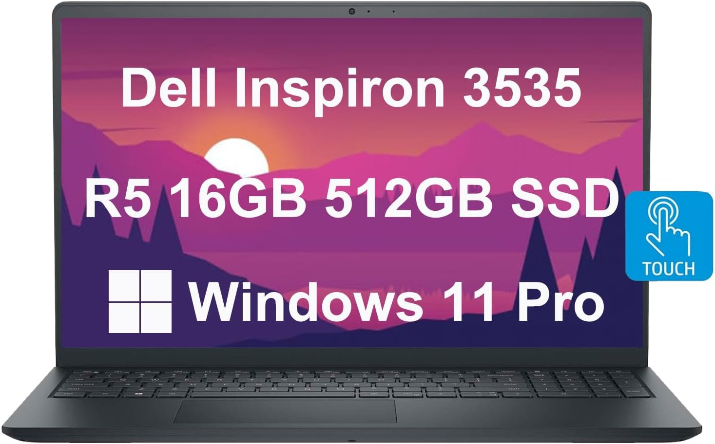 Inspiron 15 15.6" Business Laptop (FHD Touchscreen, AMD Ryzen 5 7530U, 32GB RAM, 1TB SSD, (6-Core Beat I7-1165G7)) Numeric Keypad, Webcam, IST HUB & Pen, Inspiron 3000 3535, Win 11 Pro, Black