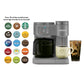 K-Duo Essentials, Hot & Iced Single-Serve K-Cup Pod Coffee Maker & Carafe, Moonlight Grey