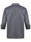 Unisex Men Women Breathable Chef Jacket Cooking Coats Canteen Work Chef Coat Uniform M-4XL Gray Long Sleeve 4XL