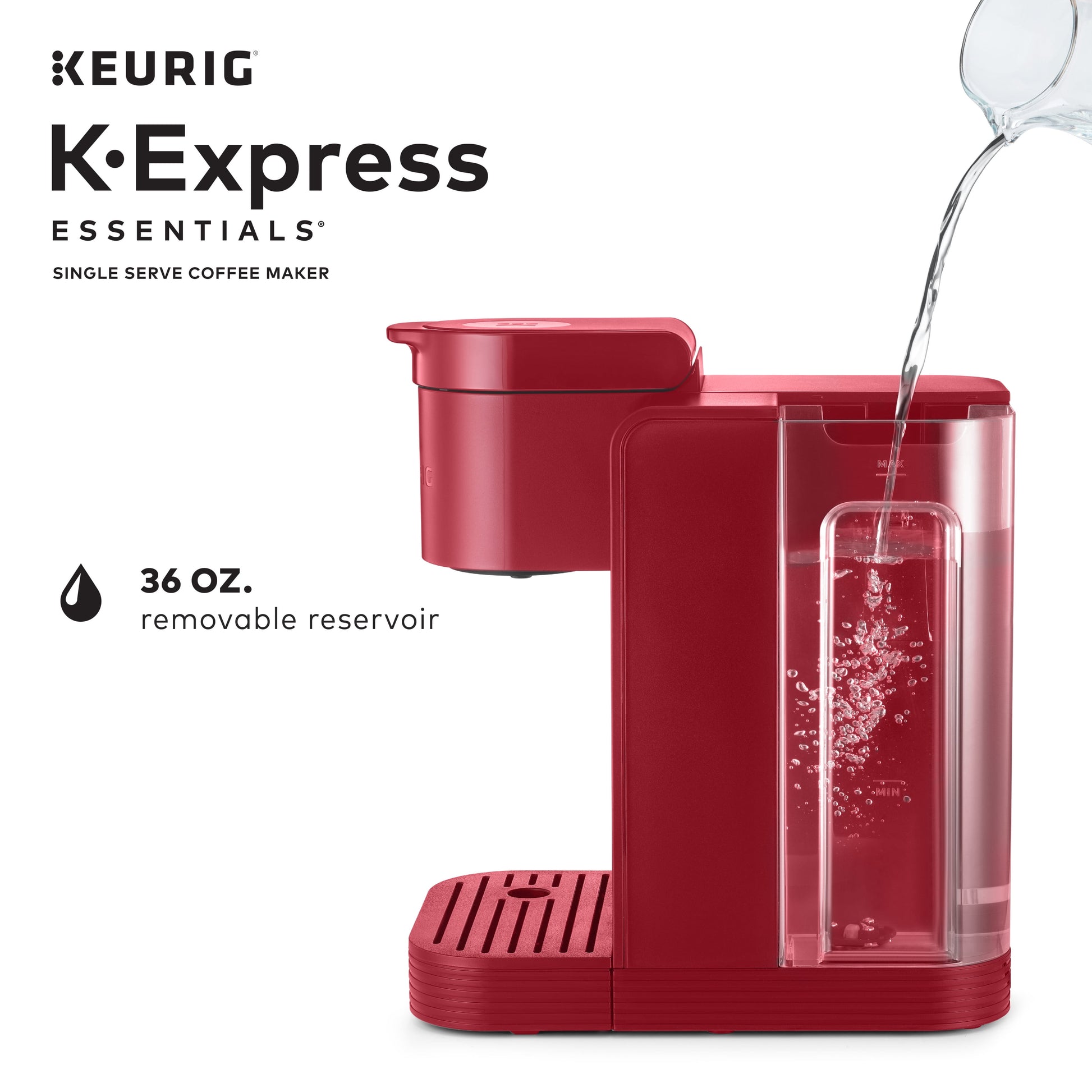 K-Express Essentials Red Single-Serve K-Cup Pod Coffee Maker