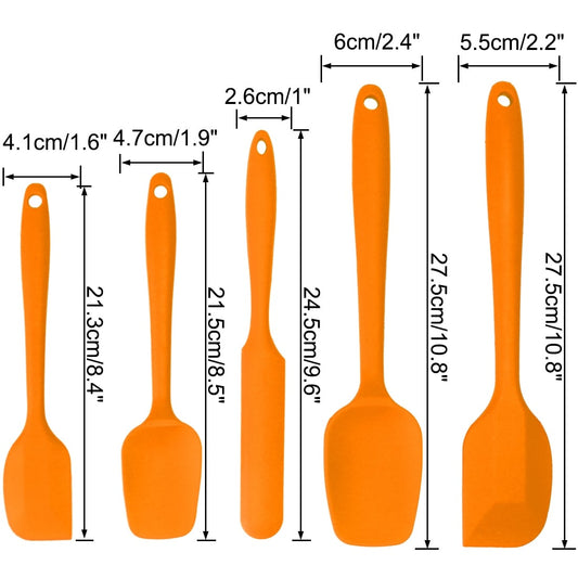 5Pcs Silicone Spatula Set Heat Resistant Non Stick Spatula