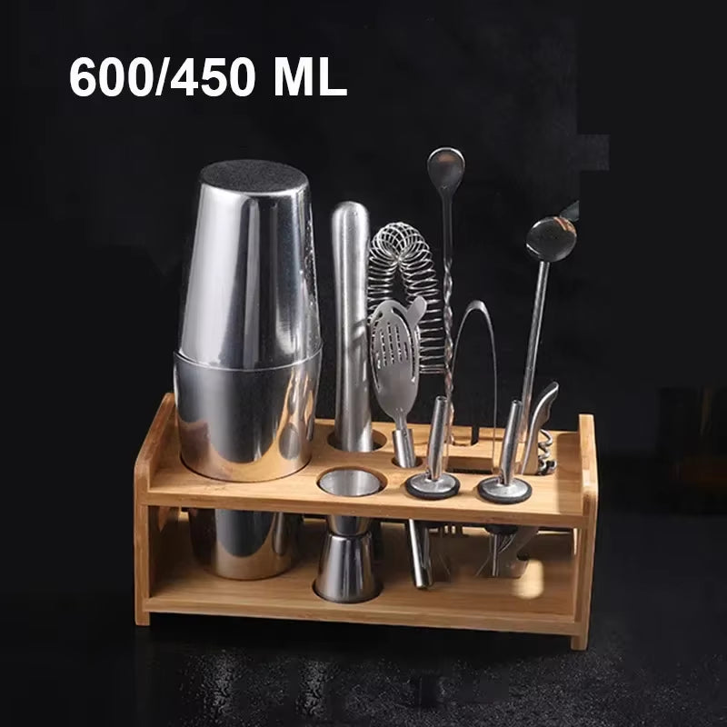 Stainless Steel Cocktail Shaker Mixer Wine Martini Boston Shaker for Bartender Drink Party Bar Tools 550ML/750ML