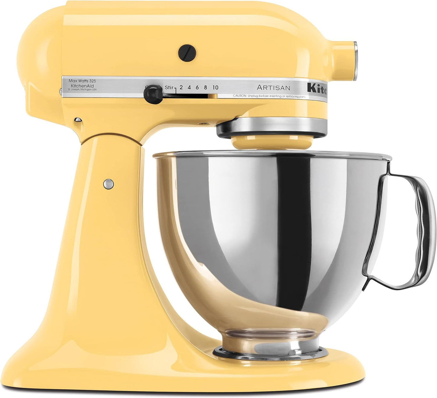 Artisan Series 5 Quart Tilt Head Stand Mixer with Pouring Shield KSM150PS, Contour Silver