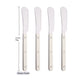 4/16Pcs Acrylic Handle Knife Fork Set Stainless Steels Dinner Cutlery Set Green Silver Western Dinnerware Home Kitchen Flatware