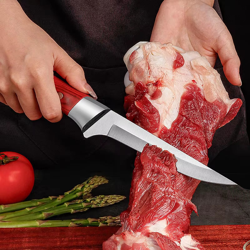 Professional Knife Tool Kitchen Boning Knife Chef'S Knife Hand Forged Meat Cleaver Kitchen Knives Forged Steel Chef Cooking Tool