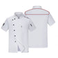 Chef Uniform Shirt Short Sleeve Cook Jacket Unisex Restaurant Kitchen Waiter Top